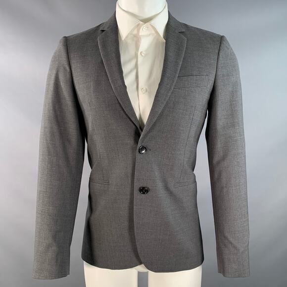 PAUL SMITH Size 36 Grey Wool Blend Single Breasted Jacket - Picture 1 of 6